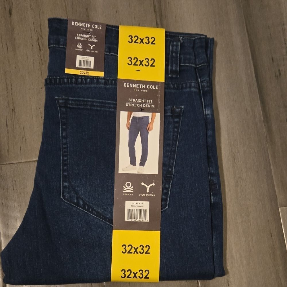 Kenneth Cole Men's Indigo Straight Jeans
